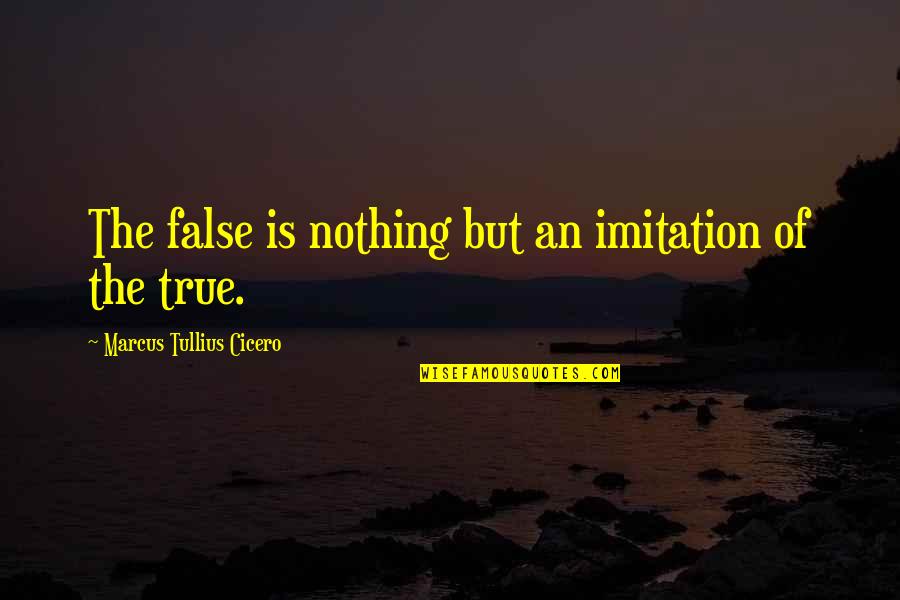 Cartoon Network Funny Quotes By Marcus Tullius Cicero: The false is nothing but an imitation of