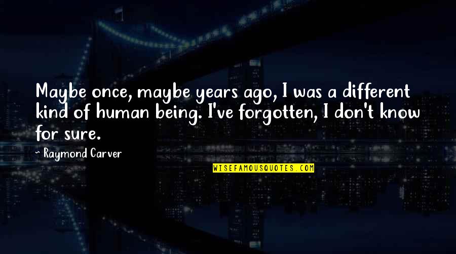 Carver Raymond Quotes By Raymond Carver: Maybe once, maybe years ago, I was a Carver Raymond Quotes By Raymond Carver: Maybe once, maybe years ago, I was a