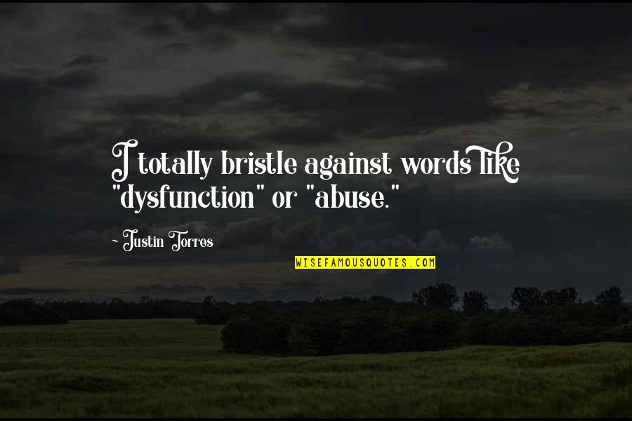 Casa Minimalista Quotes By Justin Torres: I totally bristle against words like "dysfunction" or Casa Minimalista Quotes By Justin Torres: I totally bristle against words like "dysfunction" or