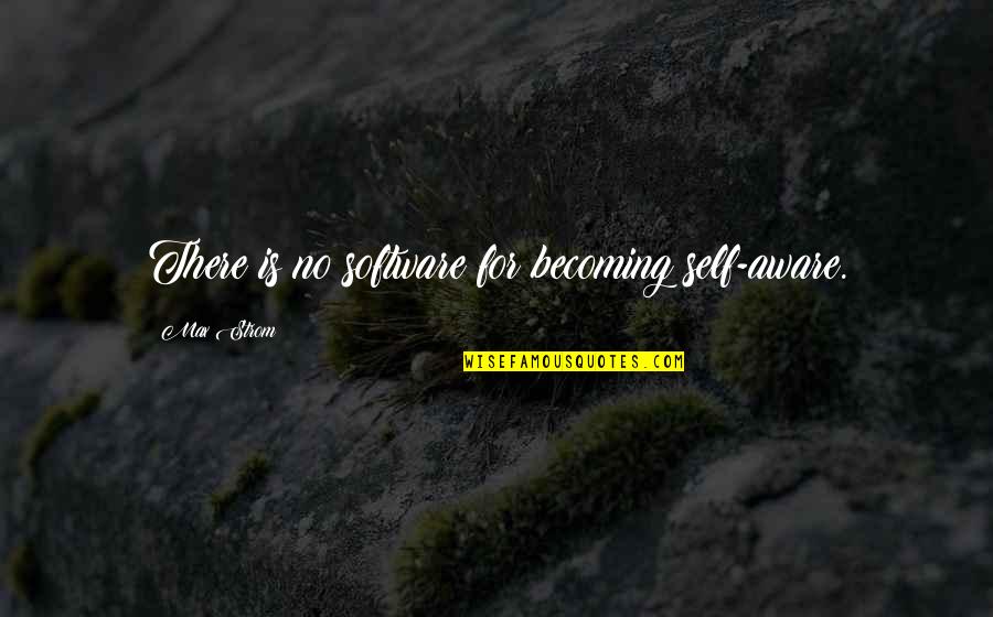 Casate Con Mujer Independiente Quotes By Max Strom: There is no software for becoming self-aware.
