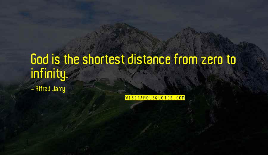 Cased Quotes By Alfred Jarry: God is the shortest distance from zero to