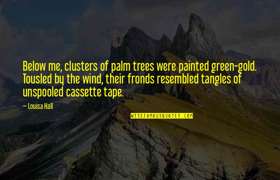 Cassette Quotes By Louisa Hall: Below me, clusters of palm trees were painted