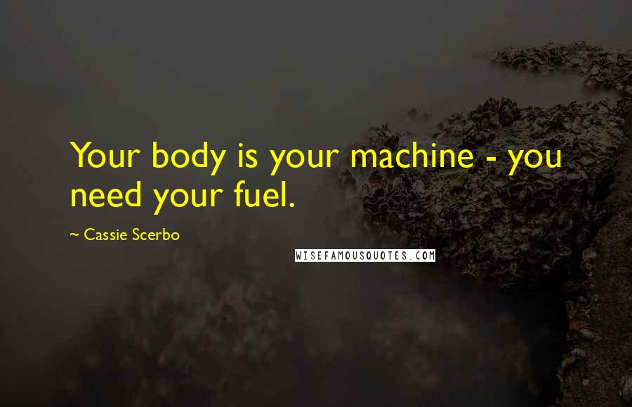 Cassie Scerbo quotes: Your body is your machine - you need your fuel.