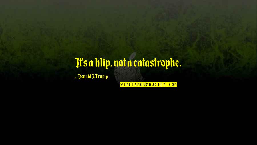 Cassoulet Quotes By Donald J. Trump: It's a blip, not a catastrophe.