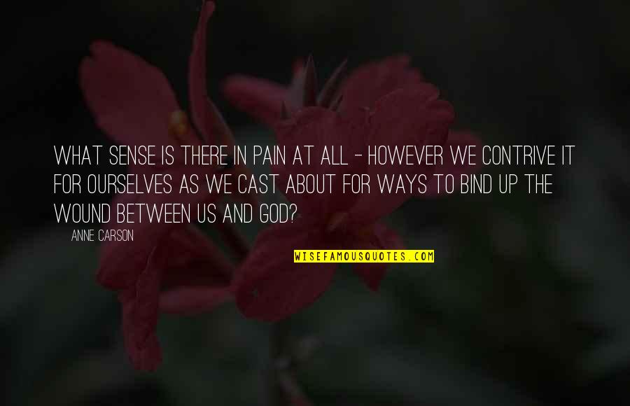 Cast It Quotes By Anne Carson: What sense is there in pain at all