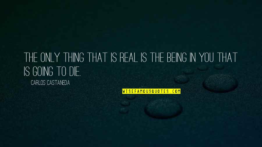 Castaneda Carlos Quotes By Carlos Castaneda: The only thing that is real is the