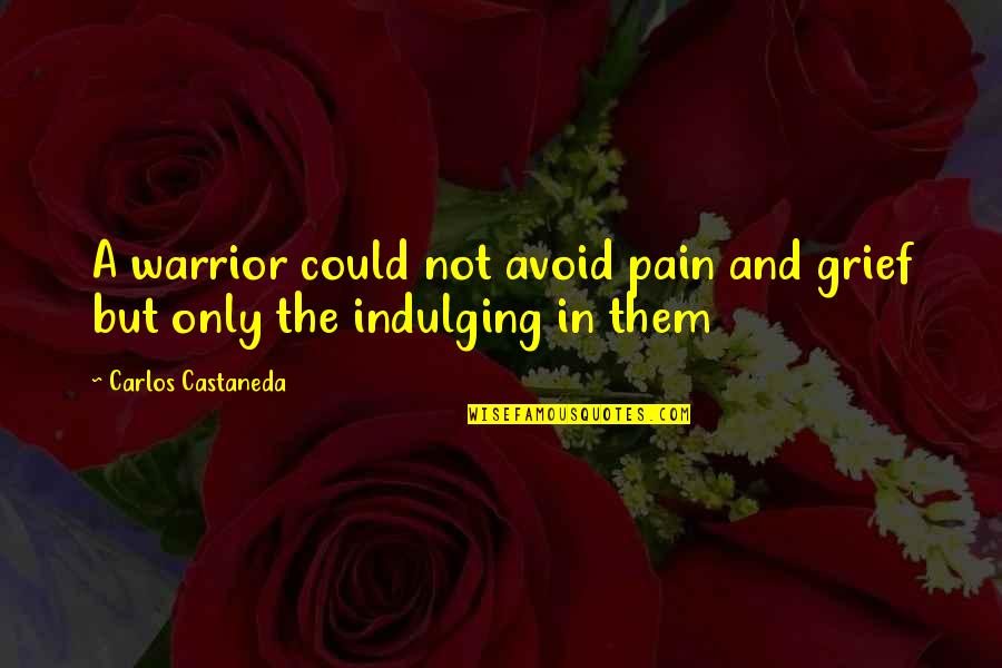 Castaneda's Quotes By Carlos Castaneda: A warrior could not avoid pain and grief