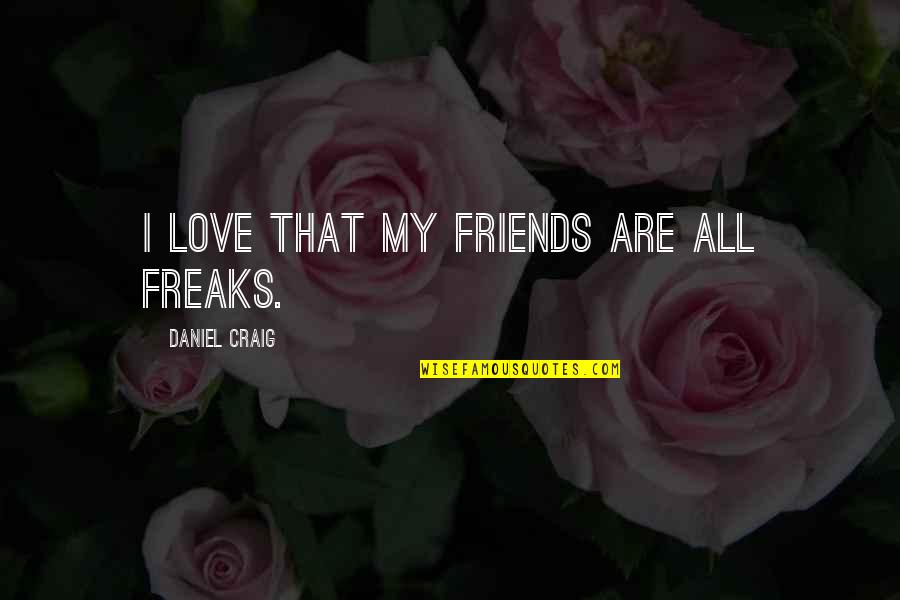 Castanheira Neves Quotes By Daniel Craig: I love that my friends are all freaks.