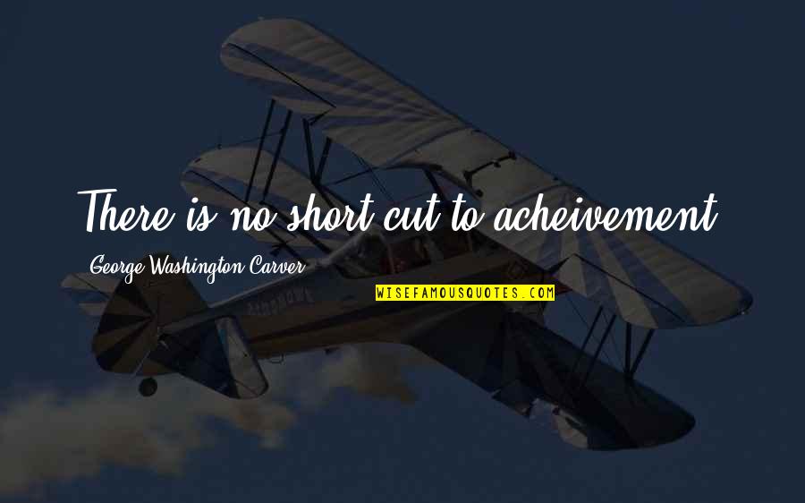 Castaway Chuck Noland Quotes By George Washington Carver: There is no short cut to acheivement.