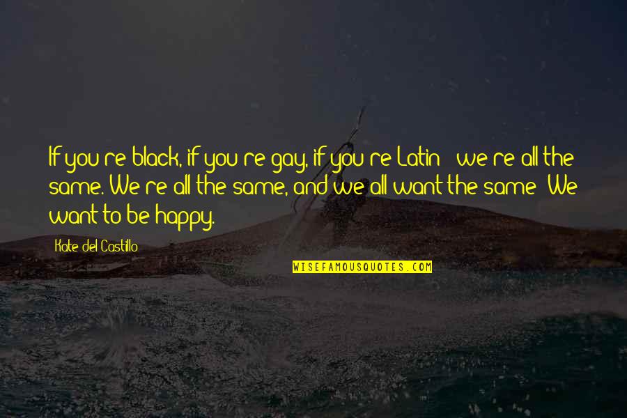 Castillo Quotes By Kate Del Castillo: If you're black, if you're gay, if you're Castillo Quotes By Kate Del Castillo: If you're black, if you're gay, if you're