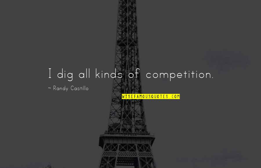 Castillo Quotes By Randy Castillo: I dig all kinds of competition. Castillo Quotes By Randy Castillo: I dig all kinds of competition.