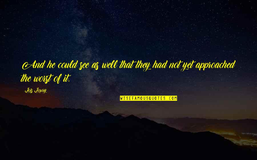 Castillon Bordeaux Quotes By Lois Lowry: And he could see as well that they