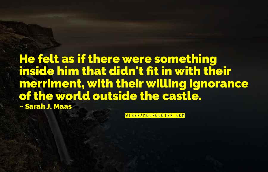 Castle Of Quotes By Sarah J. Maas: He felt as if there were something inside Castle Of Quotes By Sarah J. Maas: He felt as if there were something inside