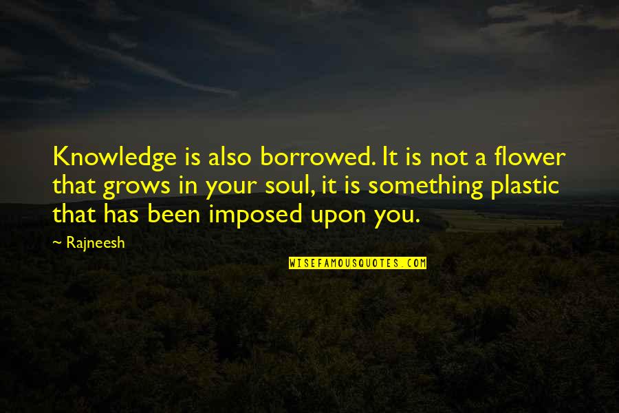 Castrator's Quotes By Rajneesh: Knowledge is also borrowed. It is not a