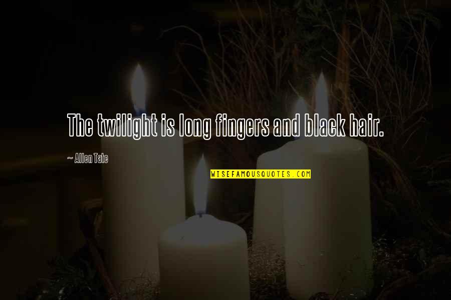 Castros Celtas Quotes By Allen Tate: The twilight is long fingers and black hair.