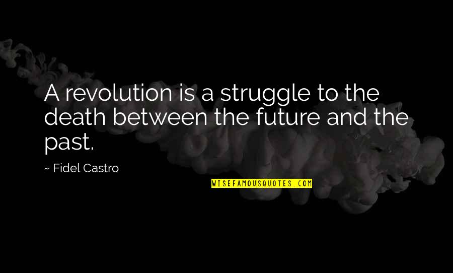 Castro's Quotes By Fidel Castro: A revolution is a struggle to the death