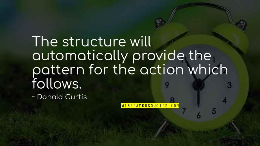 Casual Dating Quotes By Donald Curtis: The structure will automatically provide the pattern for
