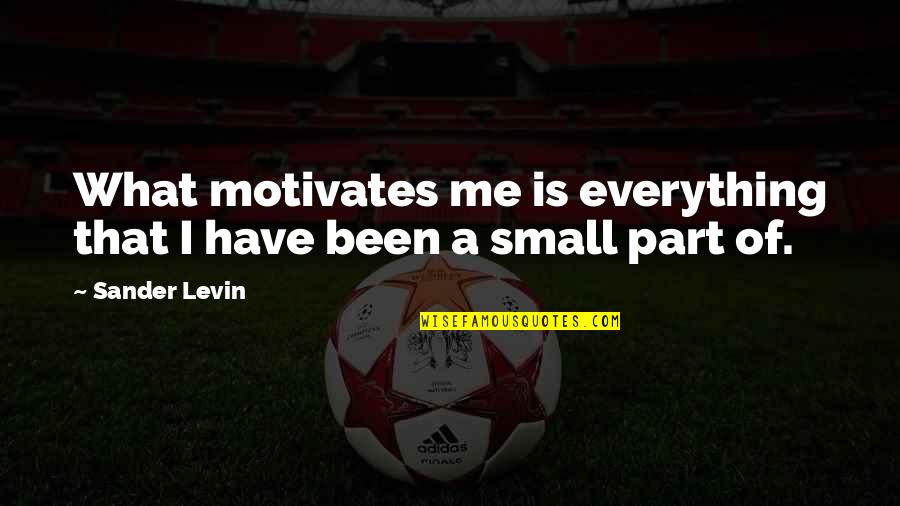 Casucha Quotes By Sander Levin: What motivates me is everything that I have