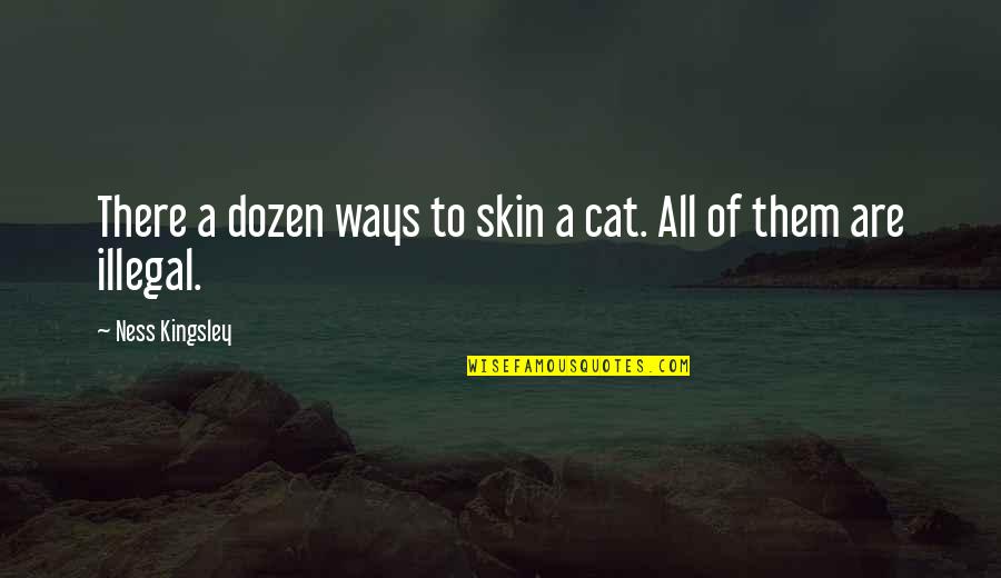 Cat Cat Quotes By Ness Kingsley: There a dozen ways to skin a cat.