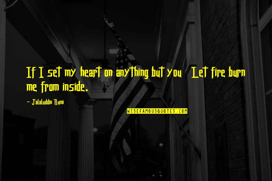 Cat Fur Quotes By Jalaluddin Rumi: If I set my heart on anything but Cat Fur Quotes By Jalaluddin Rumi: If I set my heart on anything but