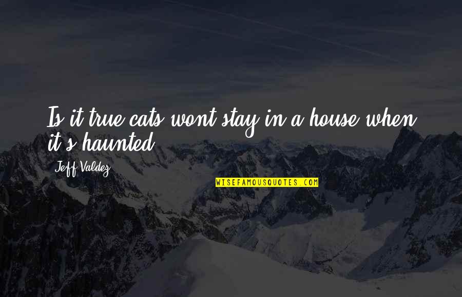 Cat House Quotes By Jeff Valdez: Is it true cats wont stay in a