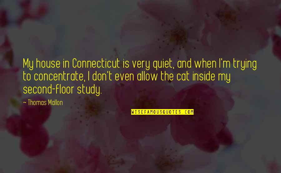 Cat House Quotes By Thomas Mallon: My house in Connecticut is very quiet, and