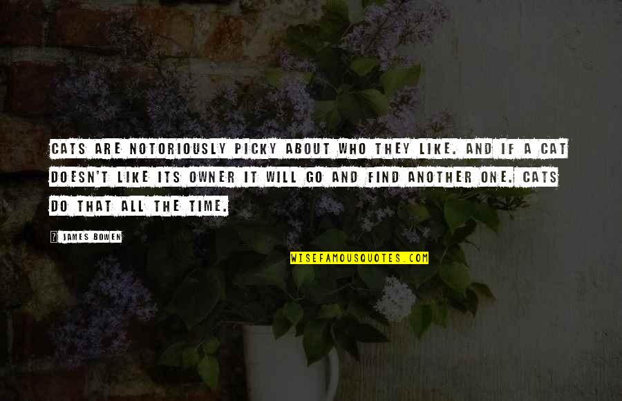 Cat Owner Quotes By James Bowen: Cats are notoriously picky about who they like. Cat Owner Quotes By James Bowen: Cats are notoriously picky about who they like.