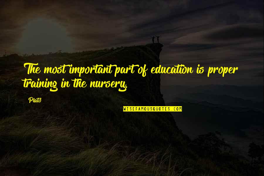 Cat Sounds Quotes By Plato: The most important part of education is proper