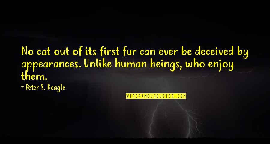 Cat Vs Human Quotes By Peter S. Beagle: No cat out of its first fur can