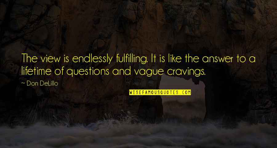 Catalan Poet Quotes By Don DeLillo: The view is endlessly fulfilling. It is like