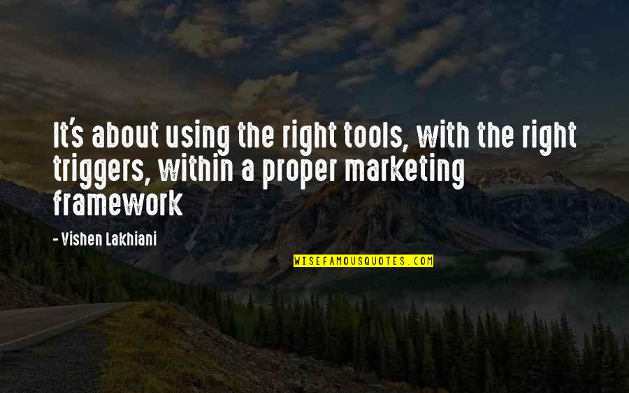 Cataleptic Quotes By Vishen Lakhiani: It's about using the right tools, with the