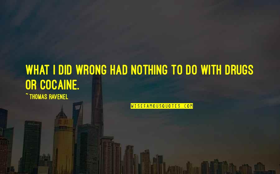 Cataloging Quotes By Thomas Ravenel: What I did wrong had nothing to do