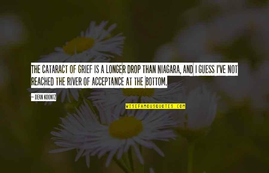 Cataract Quotes By Dean Koontz: The cataract of grief is a longer drop