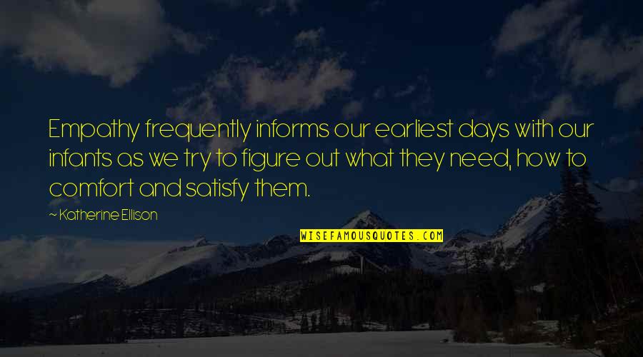 Catatonicos Quotes By Katherine Ellison: Empathy frequently informs our earliest days with our Catatonicos Quotes By Katherine Ellison: Empathy frequently informs our earliest days with our