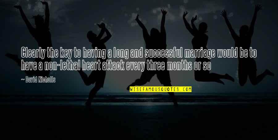 Catatrophe Quotes By David Nicholls: Clearly the key to having a long and
