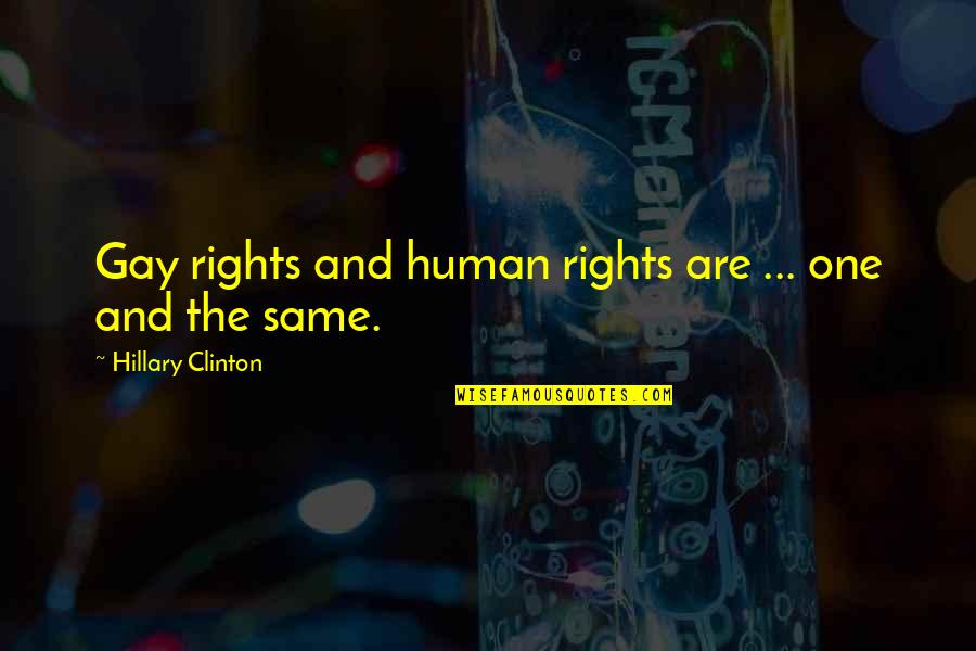 Catch 22 Life Quotes By Hillary Clinton: Gay rights and human rights are ... one