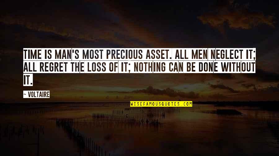 Catcher In The Rye Suicide Quotes By Voltaire: Time is man's most precious asset. All men