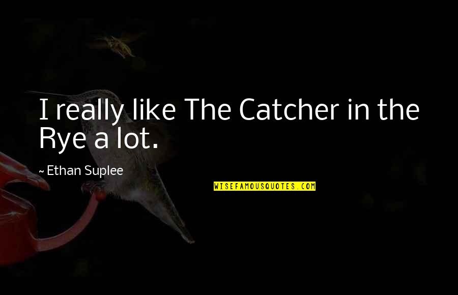 Catcher Quotes By Ethan Suplee: I really like The Catcher in the Rye