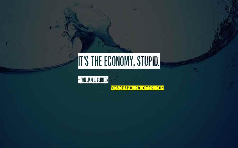 Catcheth Quotes By William J. Clinton: It's the economy, stupid.