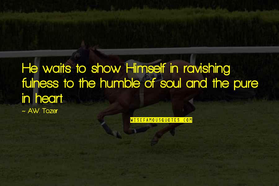 Catchy Back To School Quotes By A.W. Tozer: He waits to show Himself in ravishing fulness