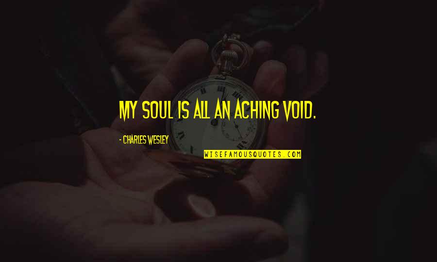 Catchy Pro Life Quotes By Charles Wesley: My soul is all an aching void.