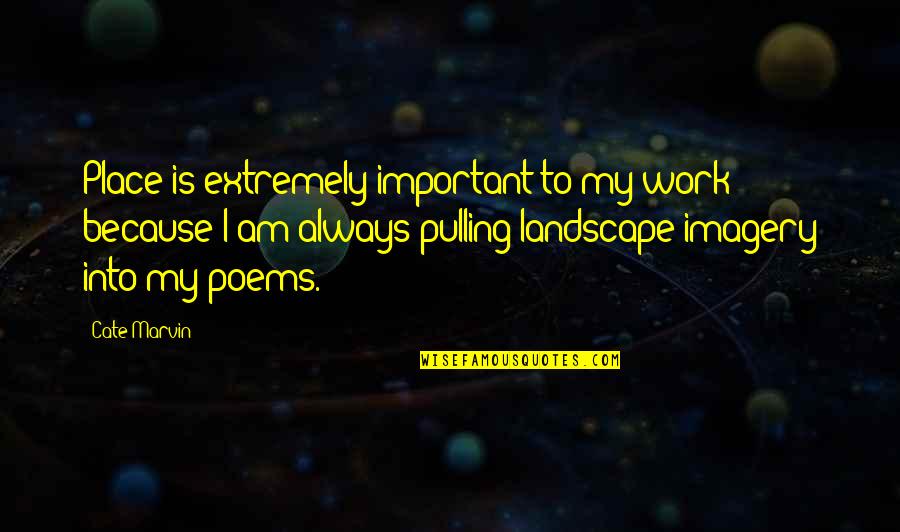 Cate Marvin Quotes By Cate Marvin: Place is extremely important to my work because