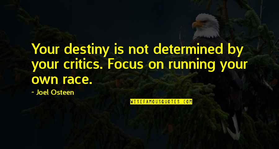 Categorically Deny Quotes By Joel Osteen: Your destiny is not determined by your critics.