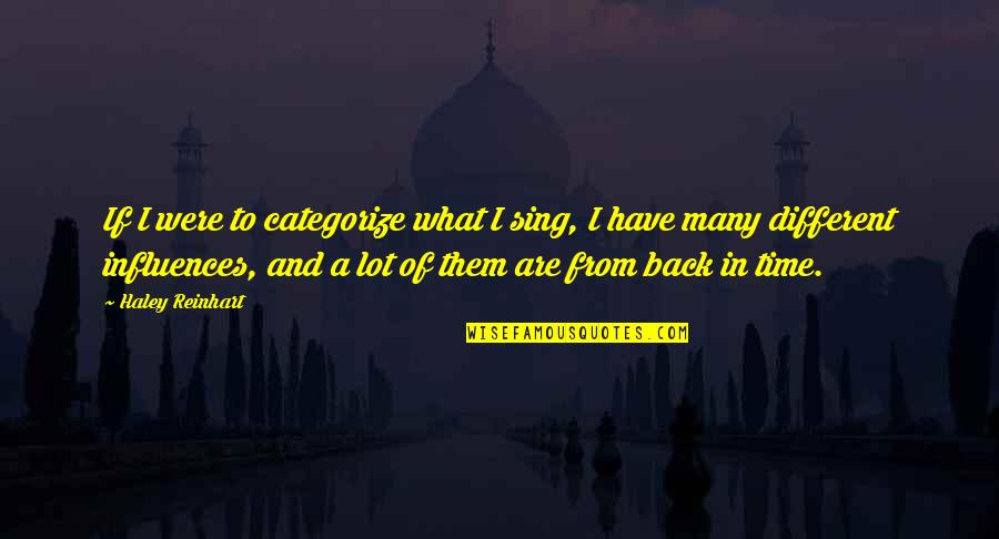 Categorize Quotes By Haley Reinhart: If I were to categorize what I sing,