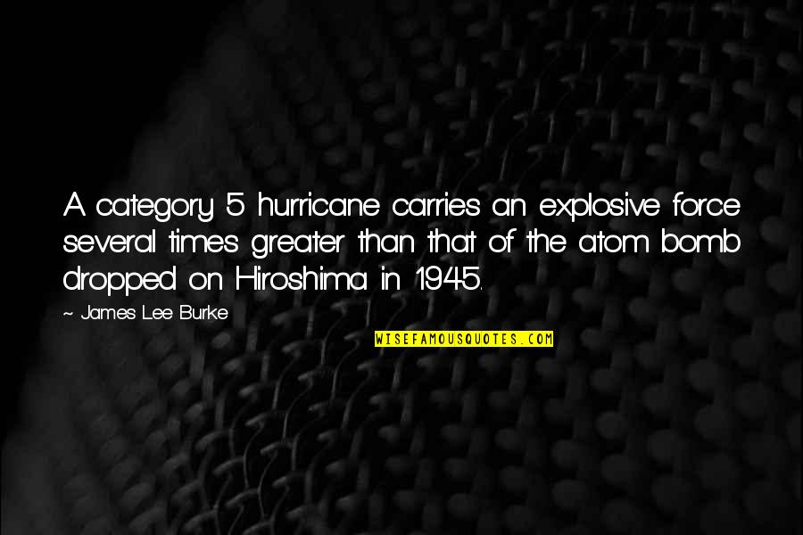 Category 5 Quotes By James Lee Burke: A category 5 hurricane carries an explosive force
