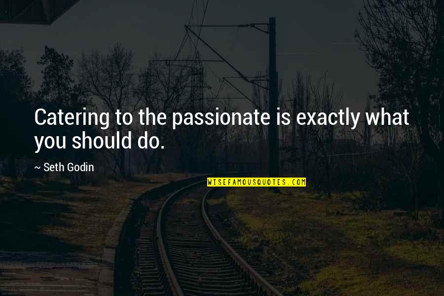 Catering Quotes By Seth Godin: Catering to the passionate is exactly what you