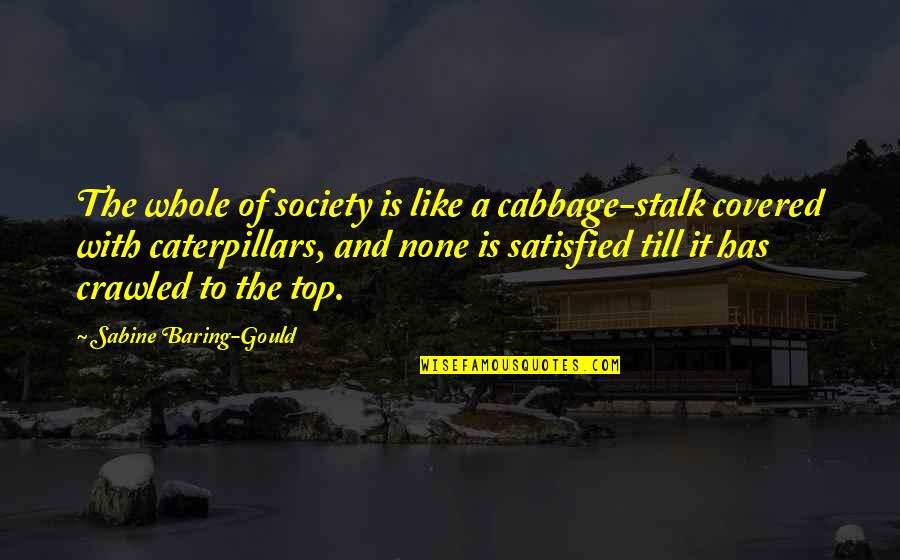 Caterpillars Quotes By Sabine Baring-Gould: The whole of society is like a cabbage-stalk