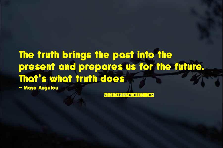 Catfish Fishing Quotes By Maya Angelou: The truth brings the past into the present
