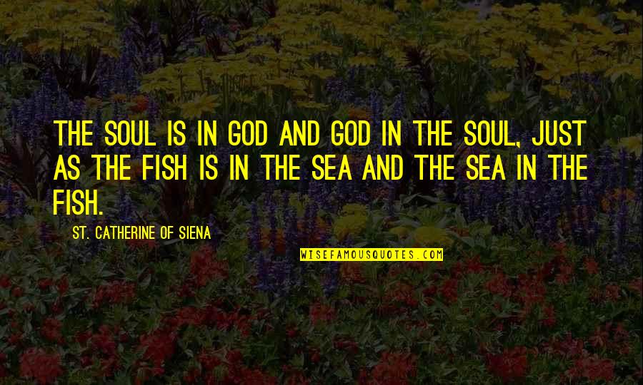Catherine Siena Quotes By St. Catherine Of Siena: The soul is in God and God in