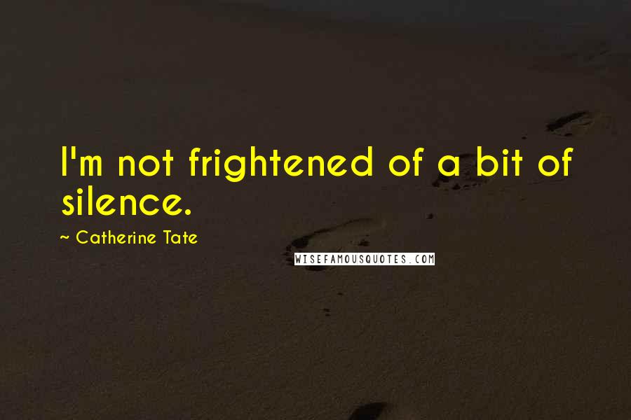 Catherine Tate quotes: I'm not frightened of a bit of silence.